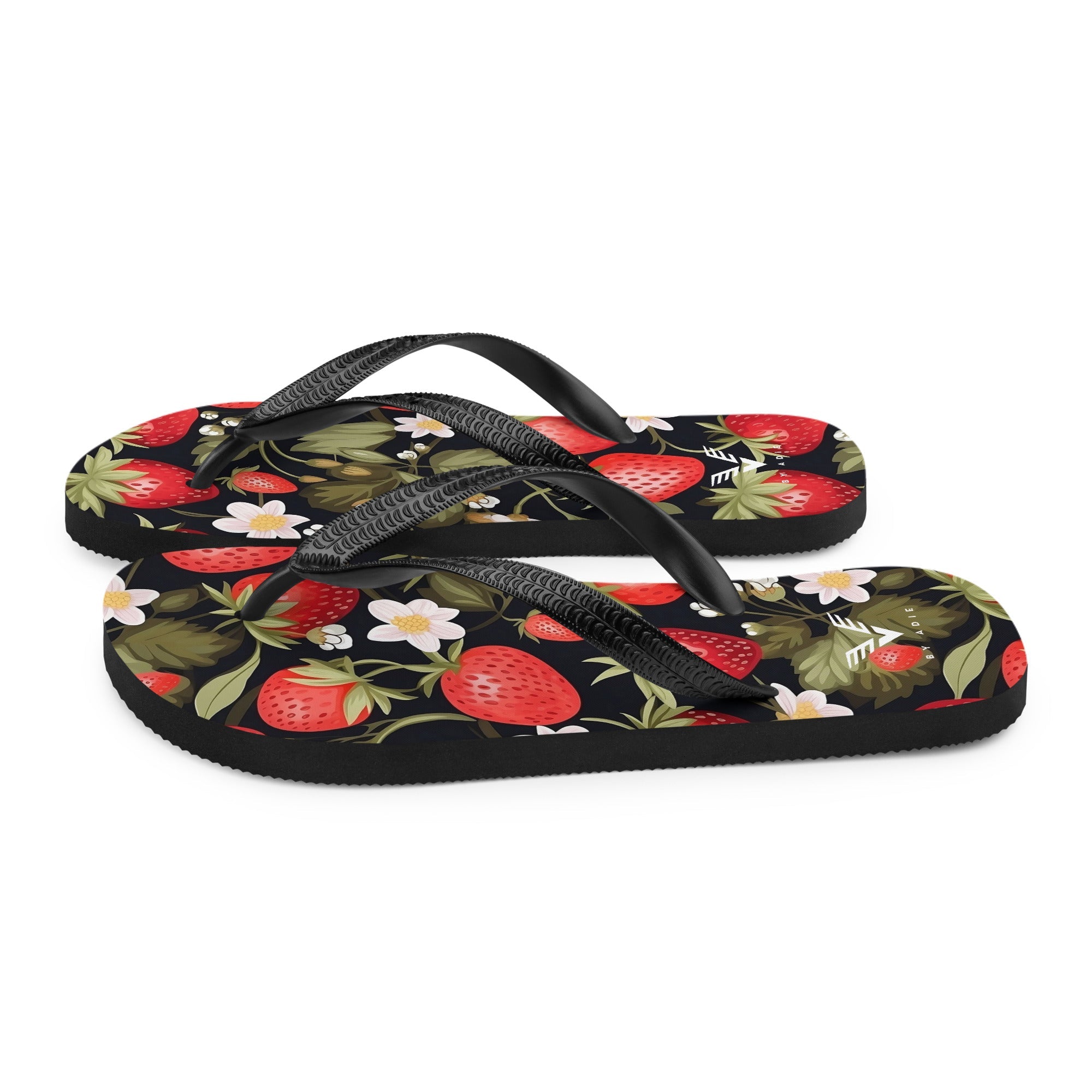Midnight Strawberry Luxe Flip Flops - My Store