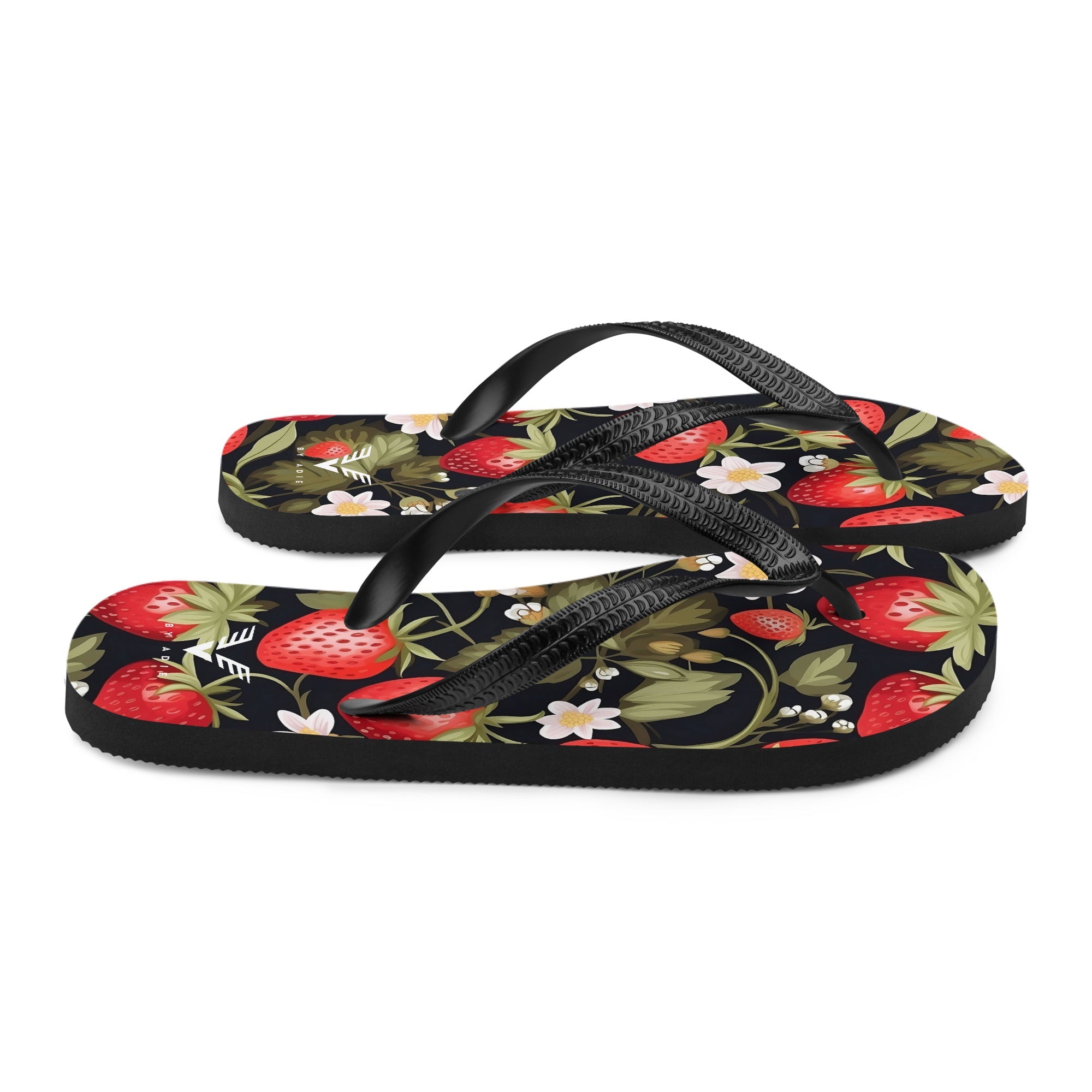 Midnight Strawberry Luxe Flip Flops - My Store