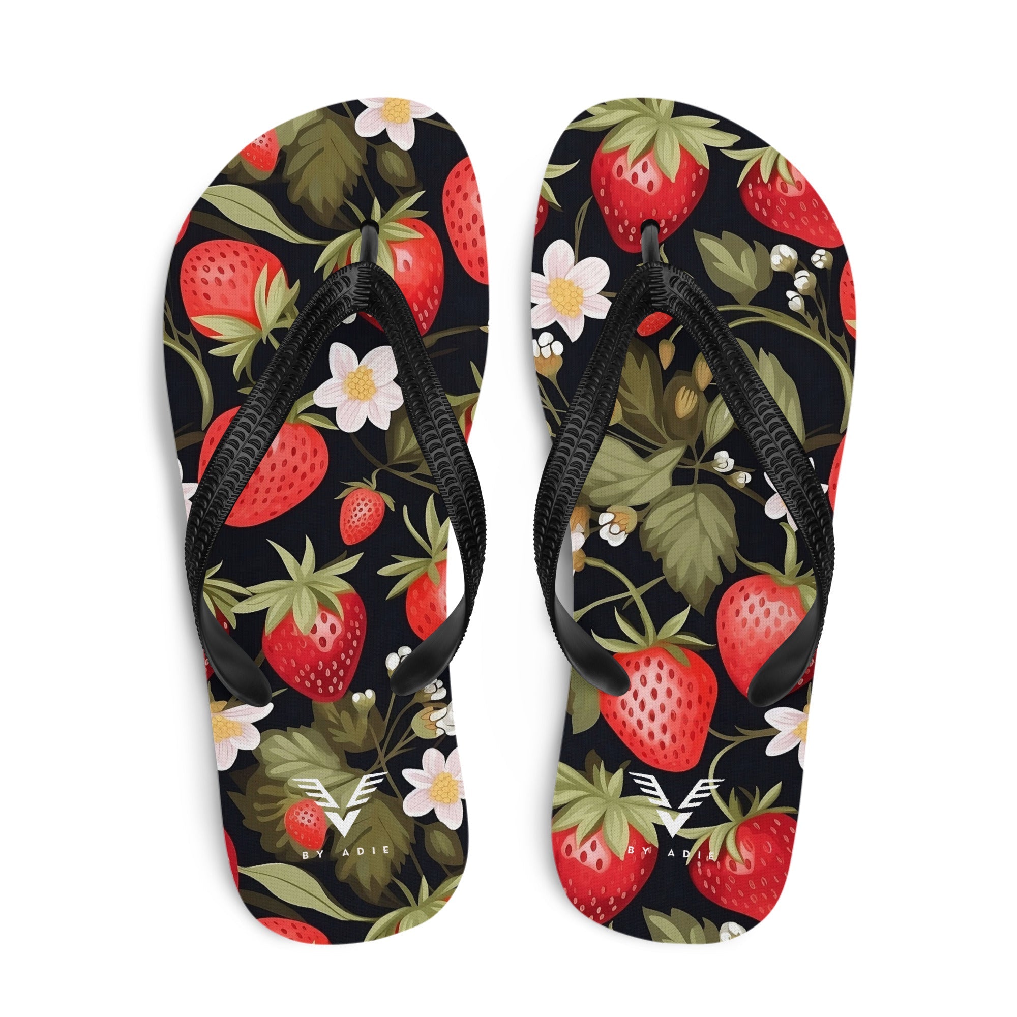 Midnight Strawberry Luxe Flip Flops - My Store