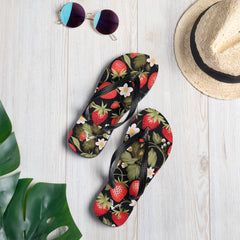 Midnight Strawberry Luxe Flip Flops - My Store