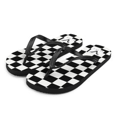 Monochrome Check Luxe Flip Flops - My Store