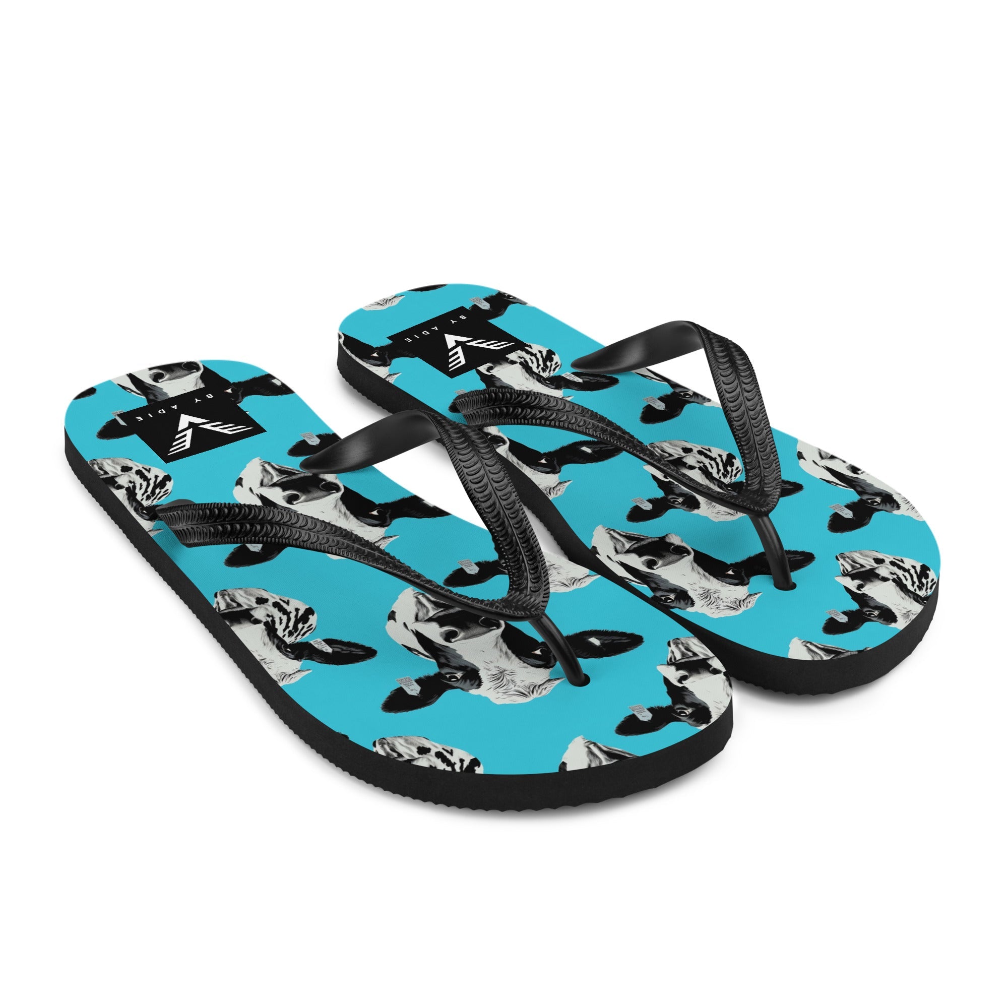 Moo Vibes Cow Flip Flops - My Store