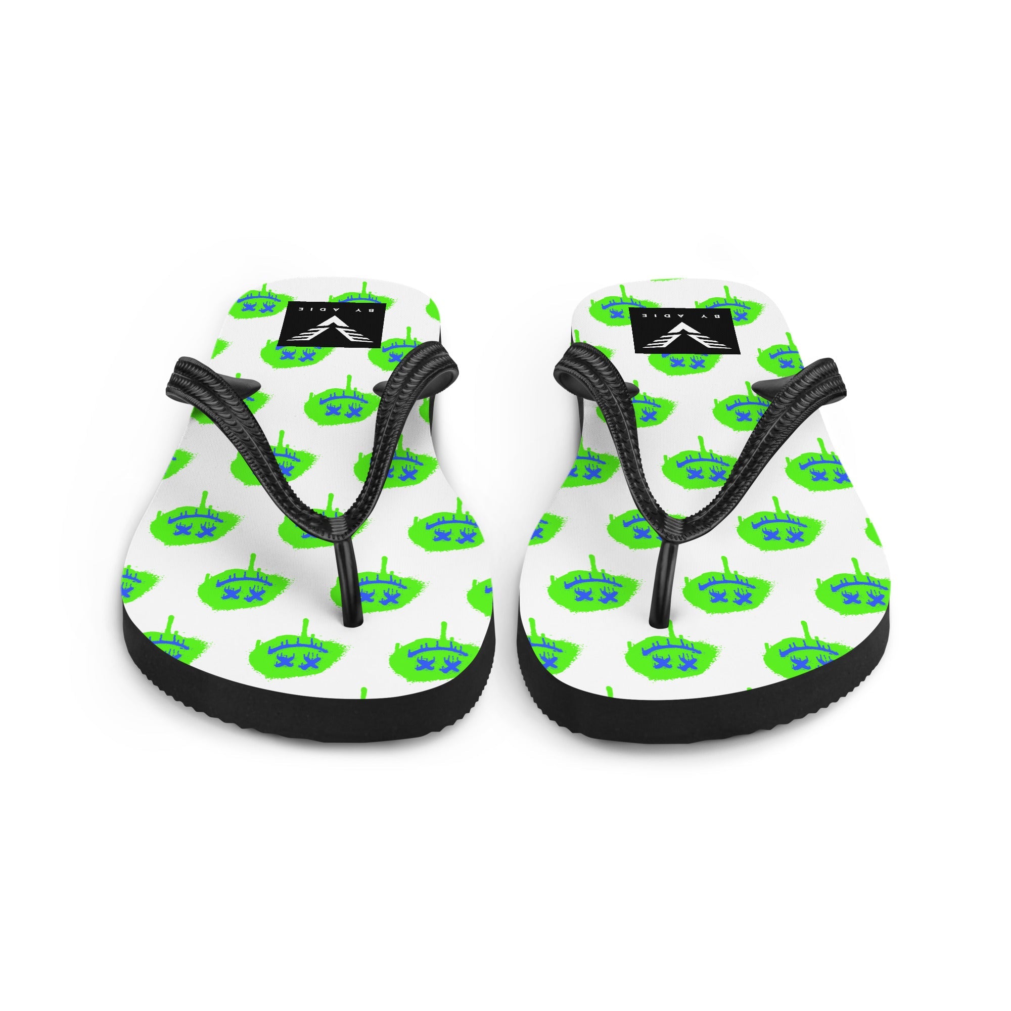 Neon Drip Smiley Flip Flops - My Store