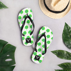 Neon Drip Smiley Flip Flops - My Store