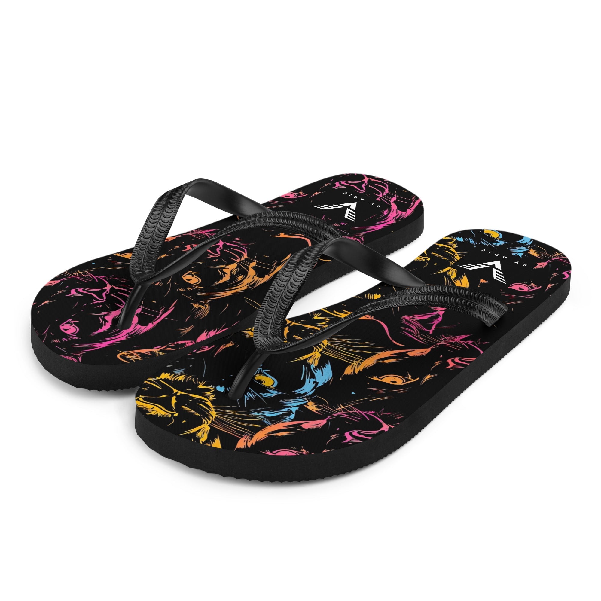 Neon Panther Luxe Flip Flops - My Store