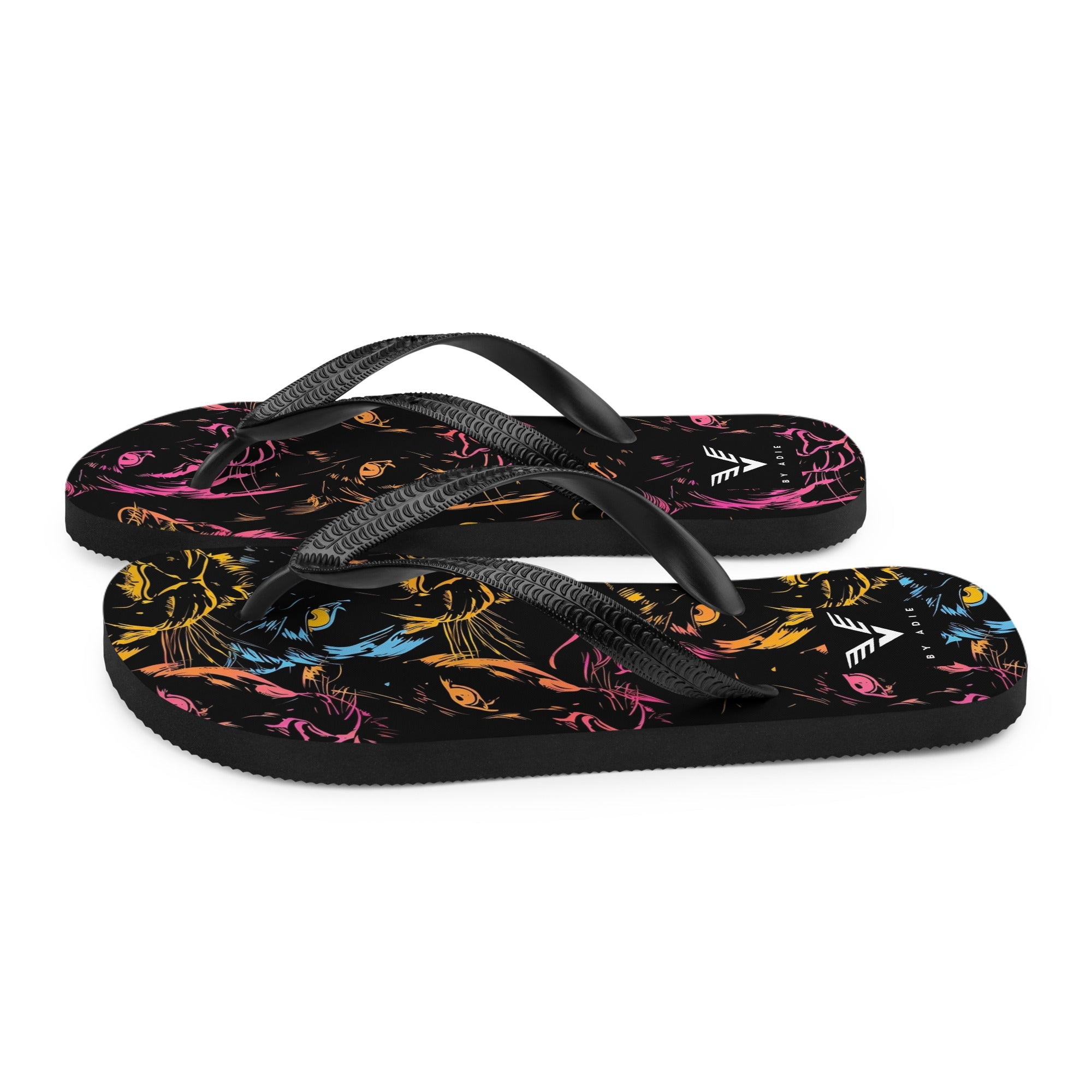 Neon Panther Luxe Flip Flops - My Store