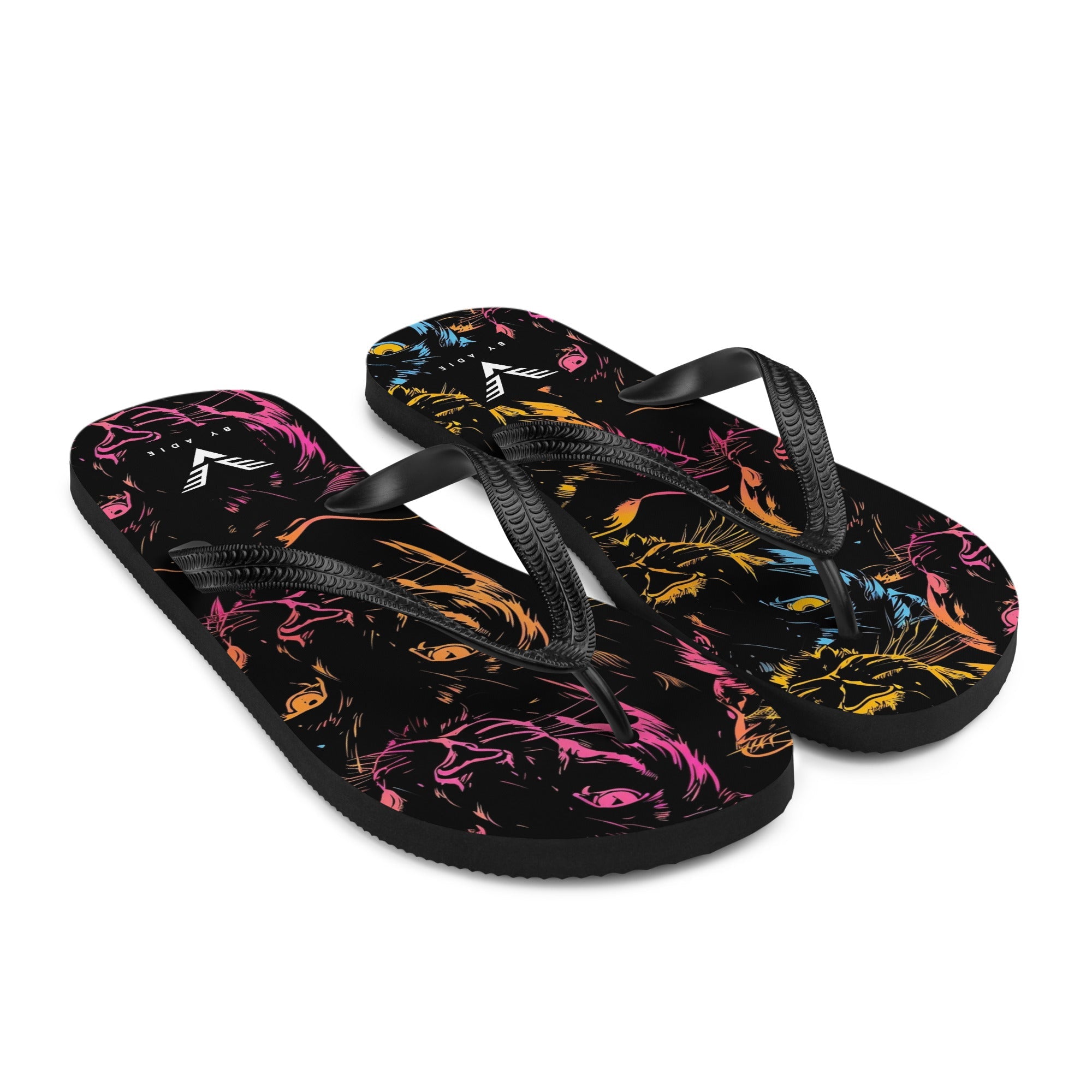 Neon Panther Luxe Flip Flops - My Store