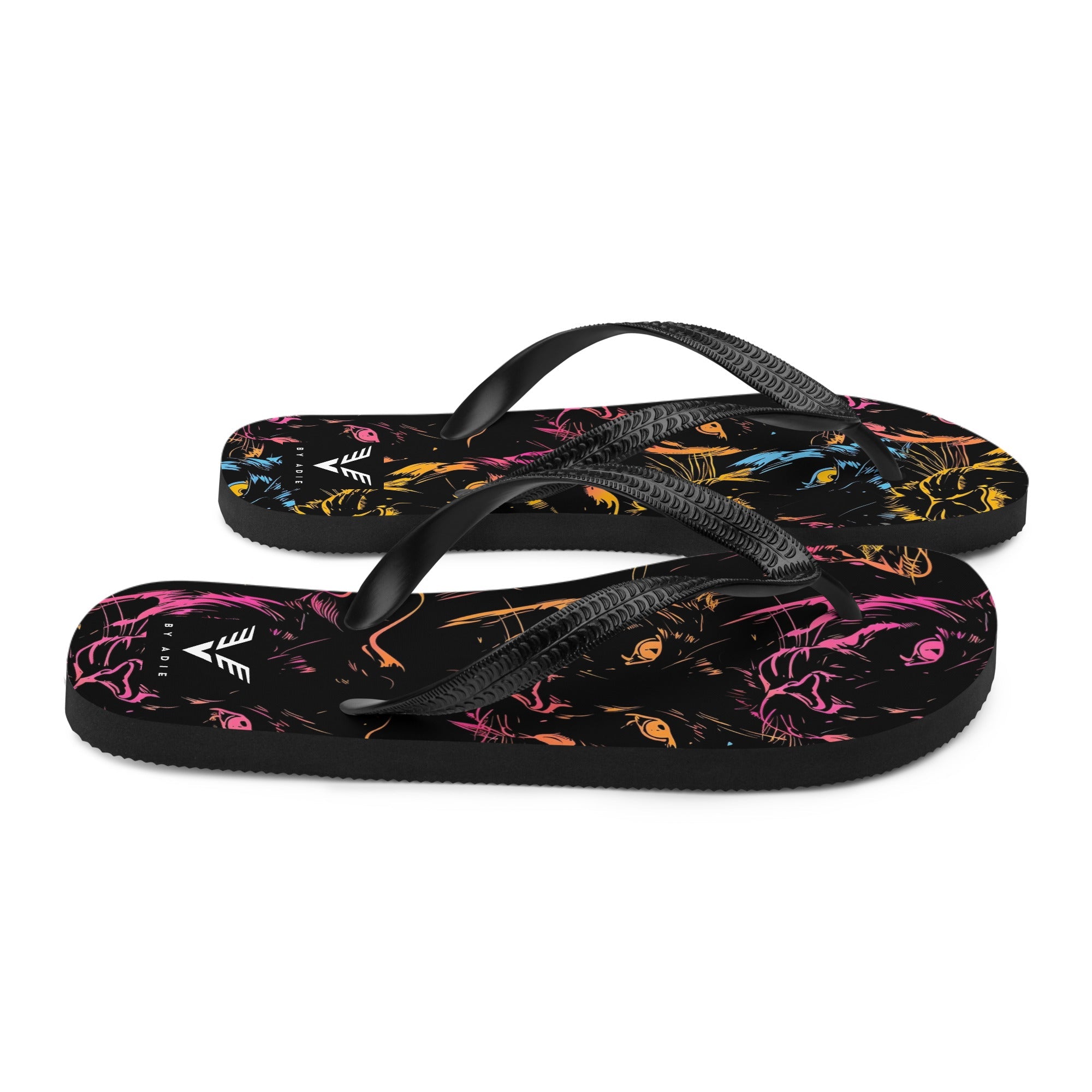 Neon Panther Luxe Flip Flops - My Store