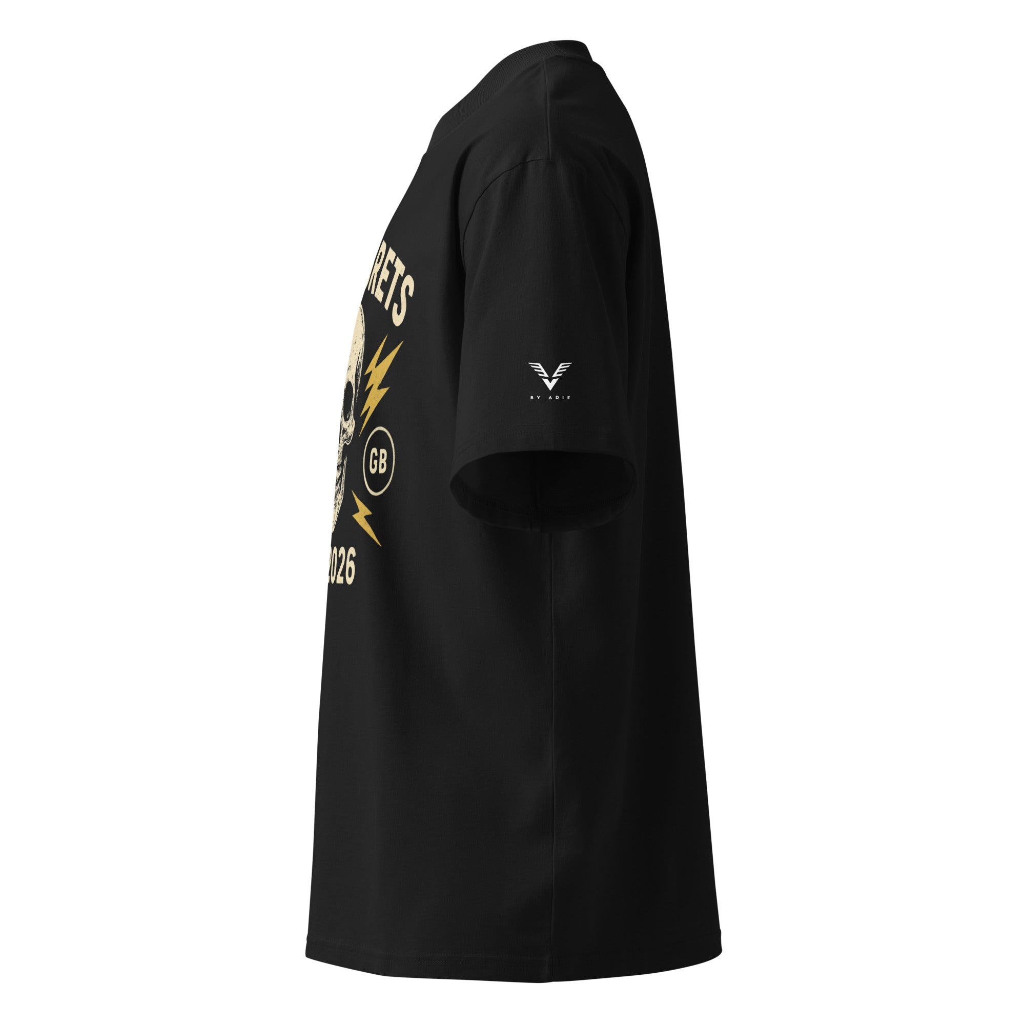 No Regrets Skull Oversized Streetwear Organic T-Shirt - By Adie