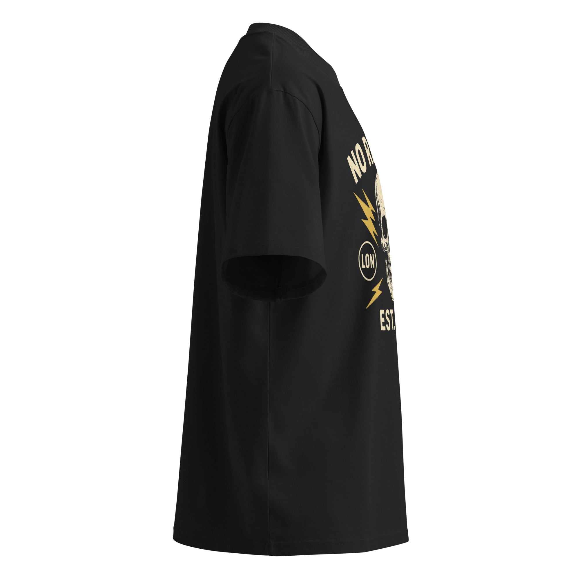 No Regrets Skull Oversized Streetwear Organic T-Shirt - By Adie
