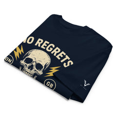 No Regrets Skull Oversized Streetwear Organic T-Shirt - By Adie