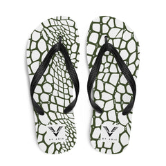 Olive Reptile Luxe Flip Flops - My Store