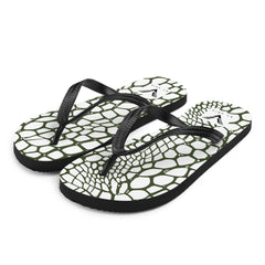 Olive Reptile Luxe Flip Flops - My Store