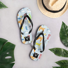 Puppy Sketch Flip Flops - My Store