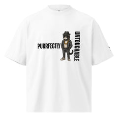 Purrfectly Untouchable Cat Oversized Organic Cotton T-Shirt - By Adie