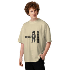Purrfectly Untouchable Cat Oversized Organic Cotton T-Shirt - By Adie