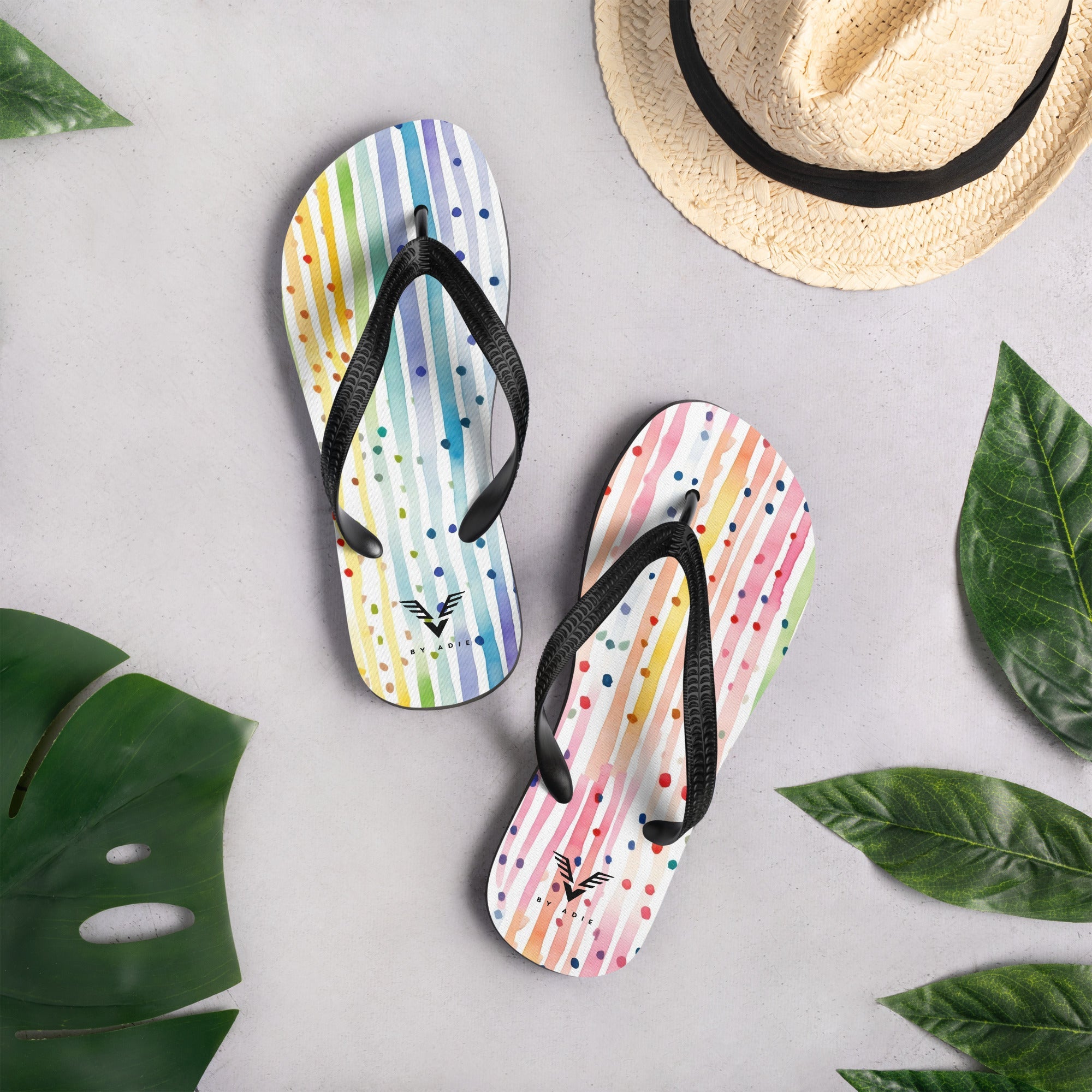 Rainbow Drift Signature Flip Flops - My Store