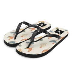 Rooster Pattern Flip Flops - My Store
