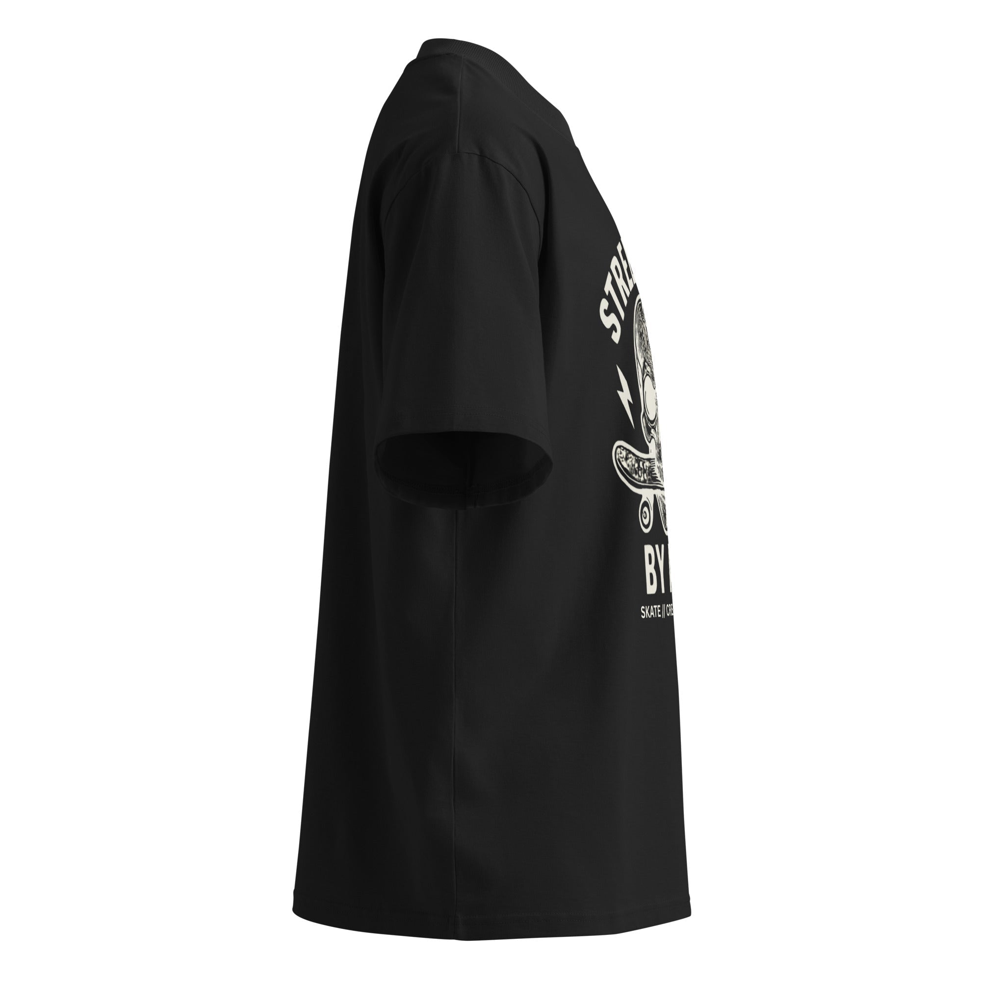 Skate Skull Oversized Organic Cotton T-Shirt - By Adie