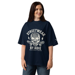 Skate Skull Oversized Organic Cotton T-Shirt - By Adie