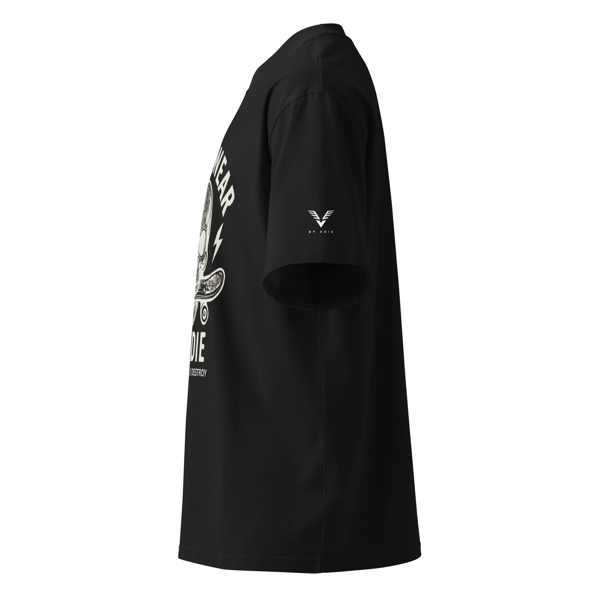 Skate Skull Oversized Organic Cotton T-Shirt - By Adie