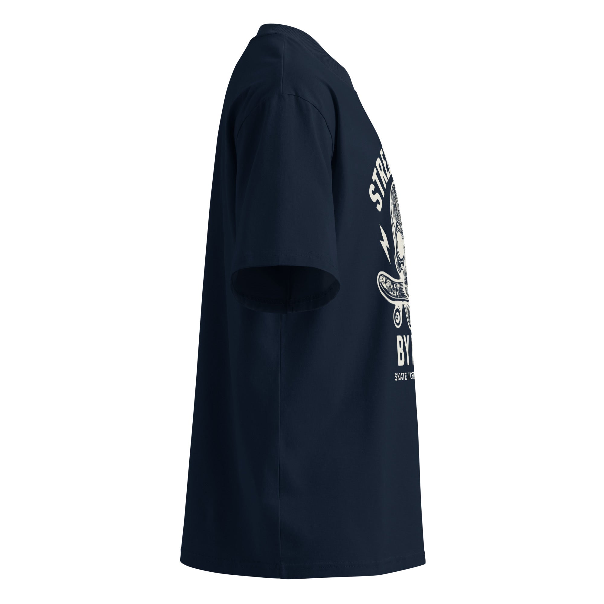Skate Skull Oversized Organic Cotton T-Shirt - By Adie