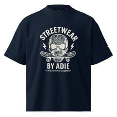 Skate Skull Oversized Organic Cotton T-Shirt - By Adie