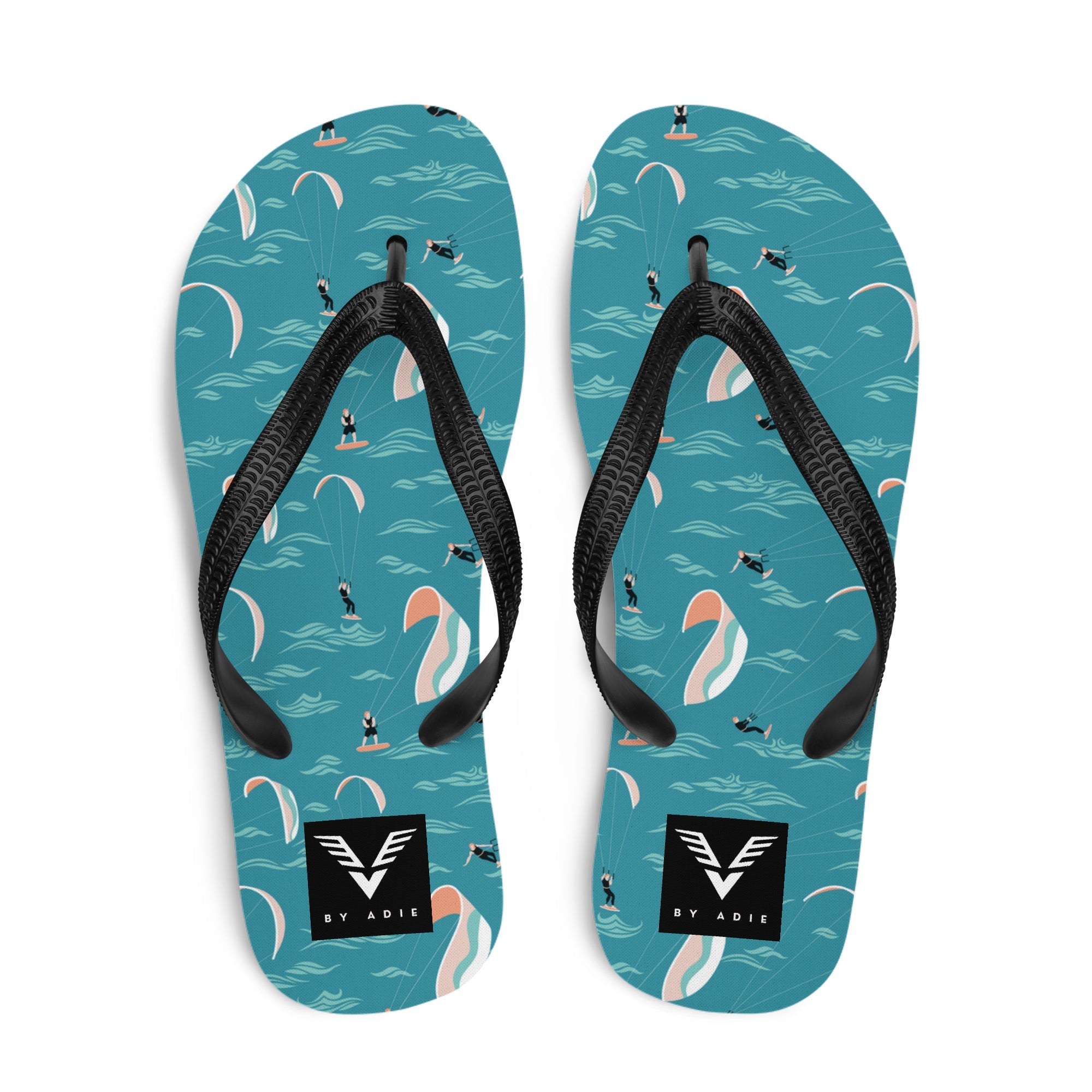 Teal Ocean Kitesurf Flip Flops - My Store