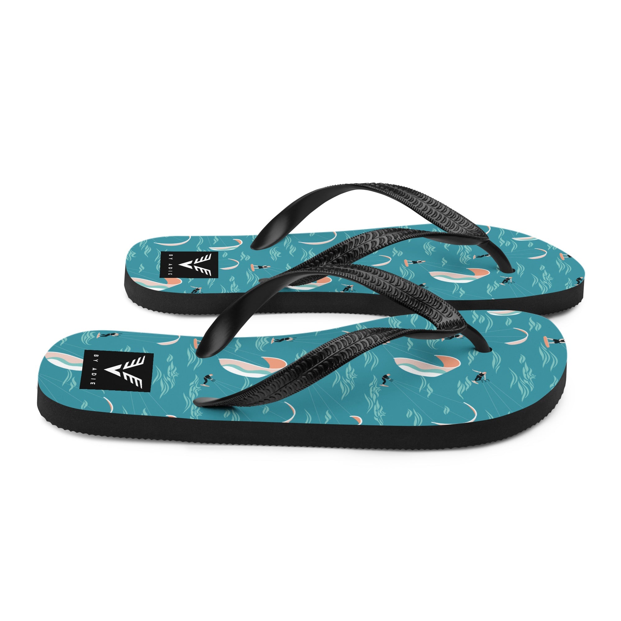 Teal Ocean Kitesurf Flip Flops - My Store