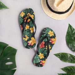 Tropical Bloom Luxe Flip Flops - My Store
