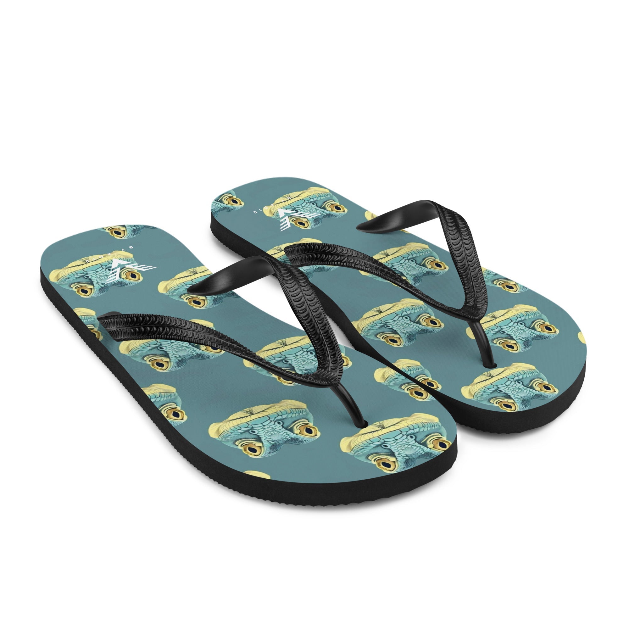 Tropical Frog Print Flip Flops - My Store