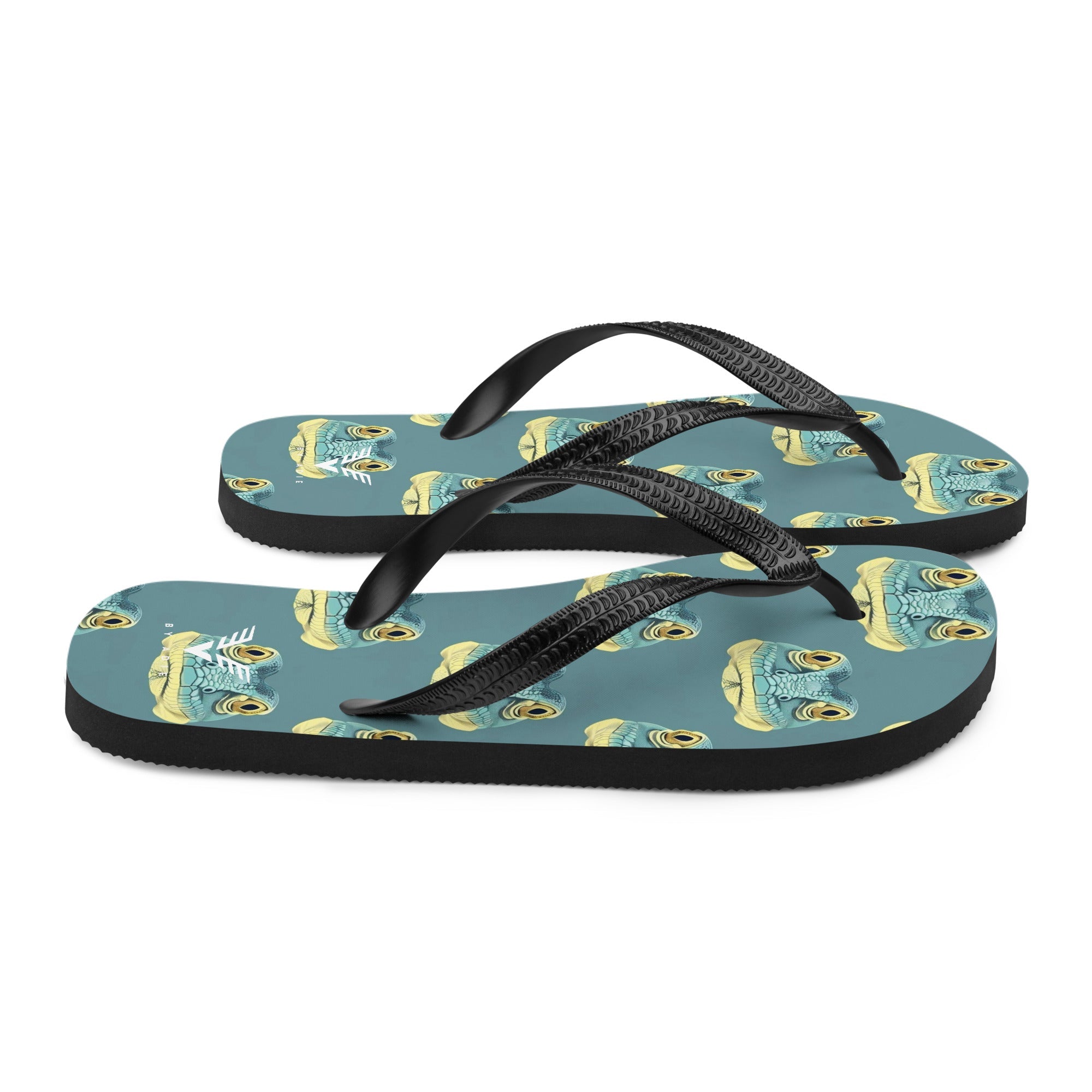 Tropical Frog Print Flip Flops - My Store