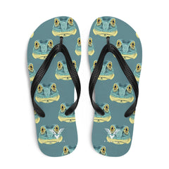 Tropical Frog Print Flip Flops - My Store