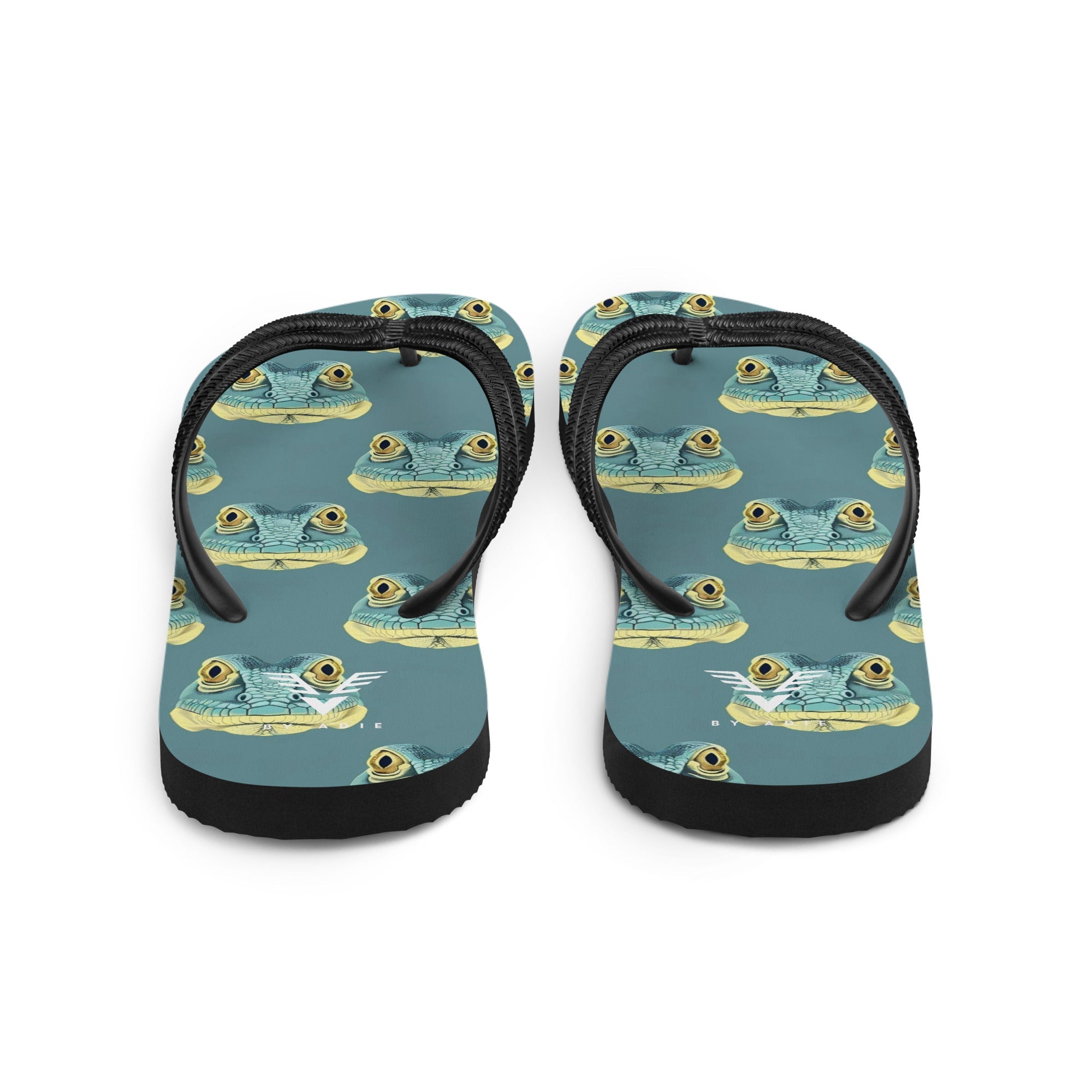 Tropical Frog Print Flip Flops - My Store