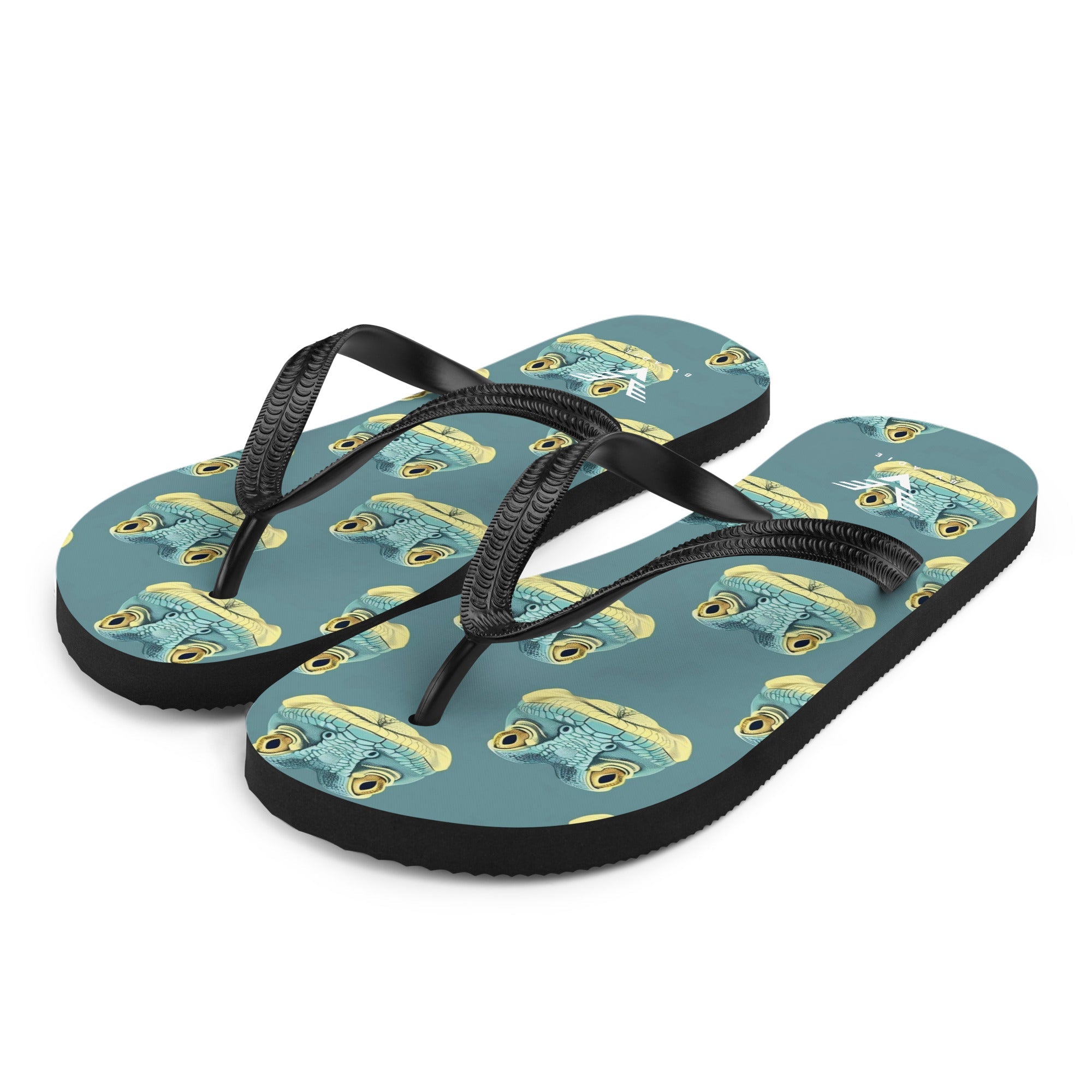 Tropical Frog Print Flip Flops - My Store