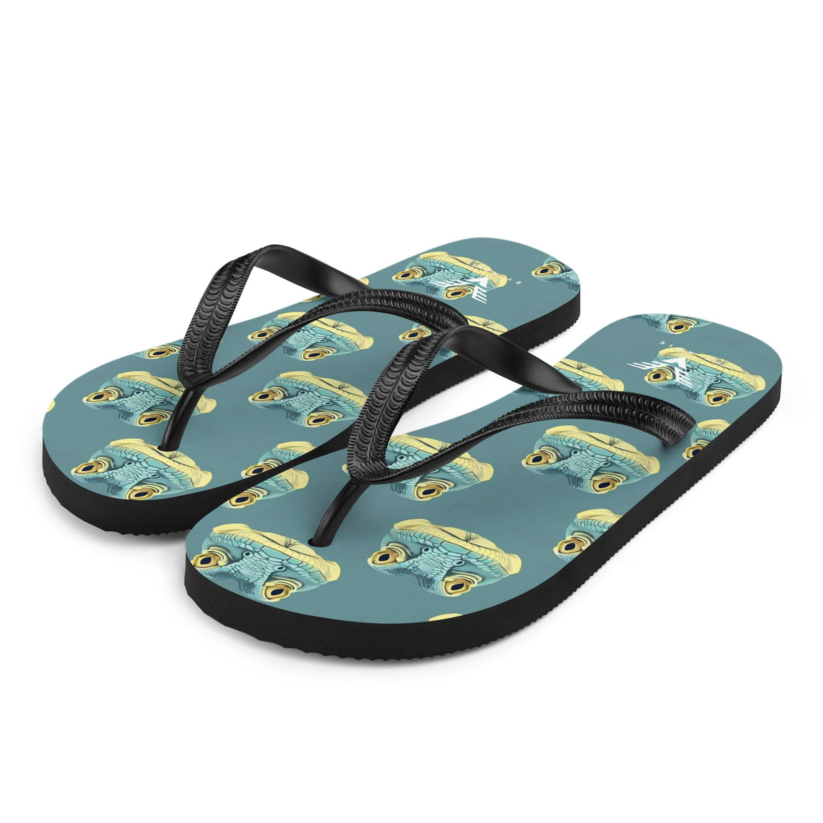 Tropical Frog Print Flip Flops - My Store