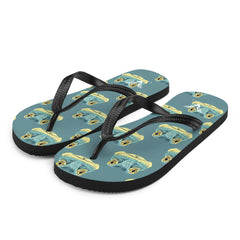 Tropical Frog Print Flip Flops - My Store