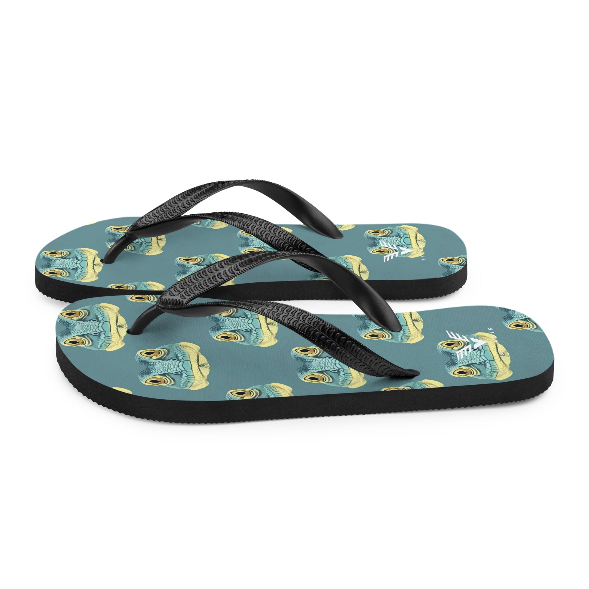 Tropical Frog Print Flip Flops - My Store