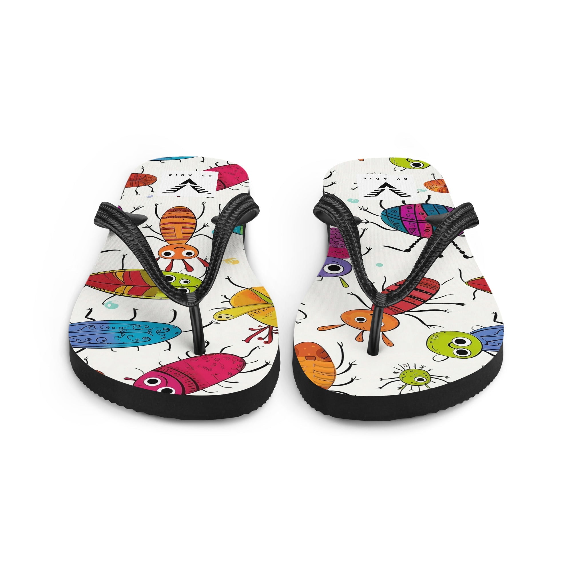 Whimsical Bug Parade Flip Flops - My Store