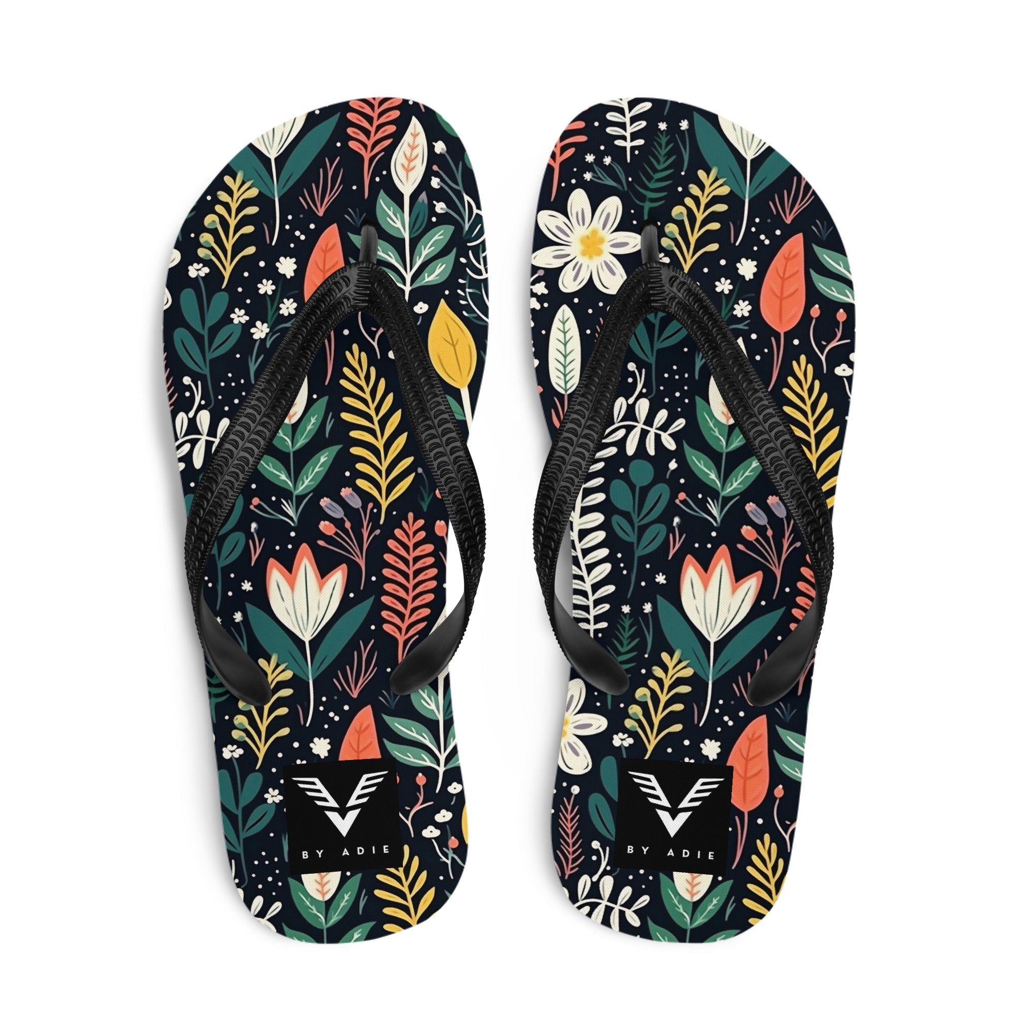 Wild Garden Noir Flip Flops - My Store