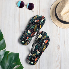 Wild Garden Noir Flip Flops - My Store