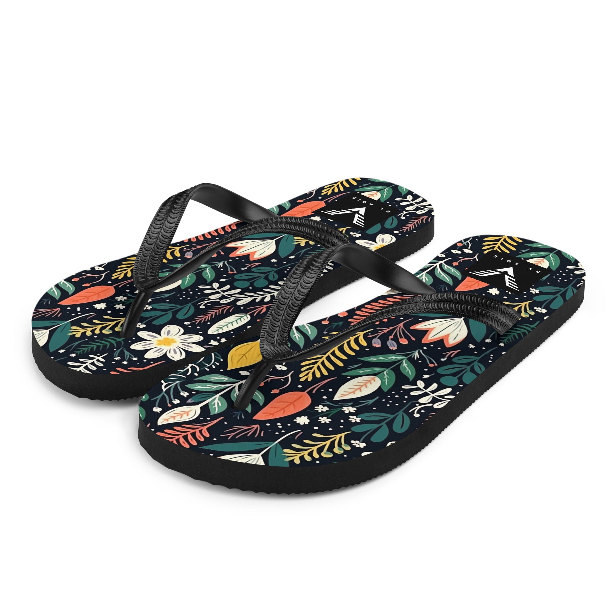 Wild Garden Noir Flip Flops - My Store