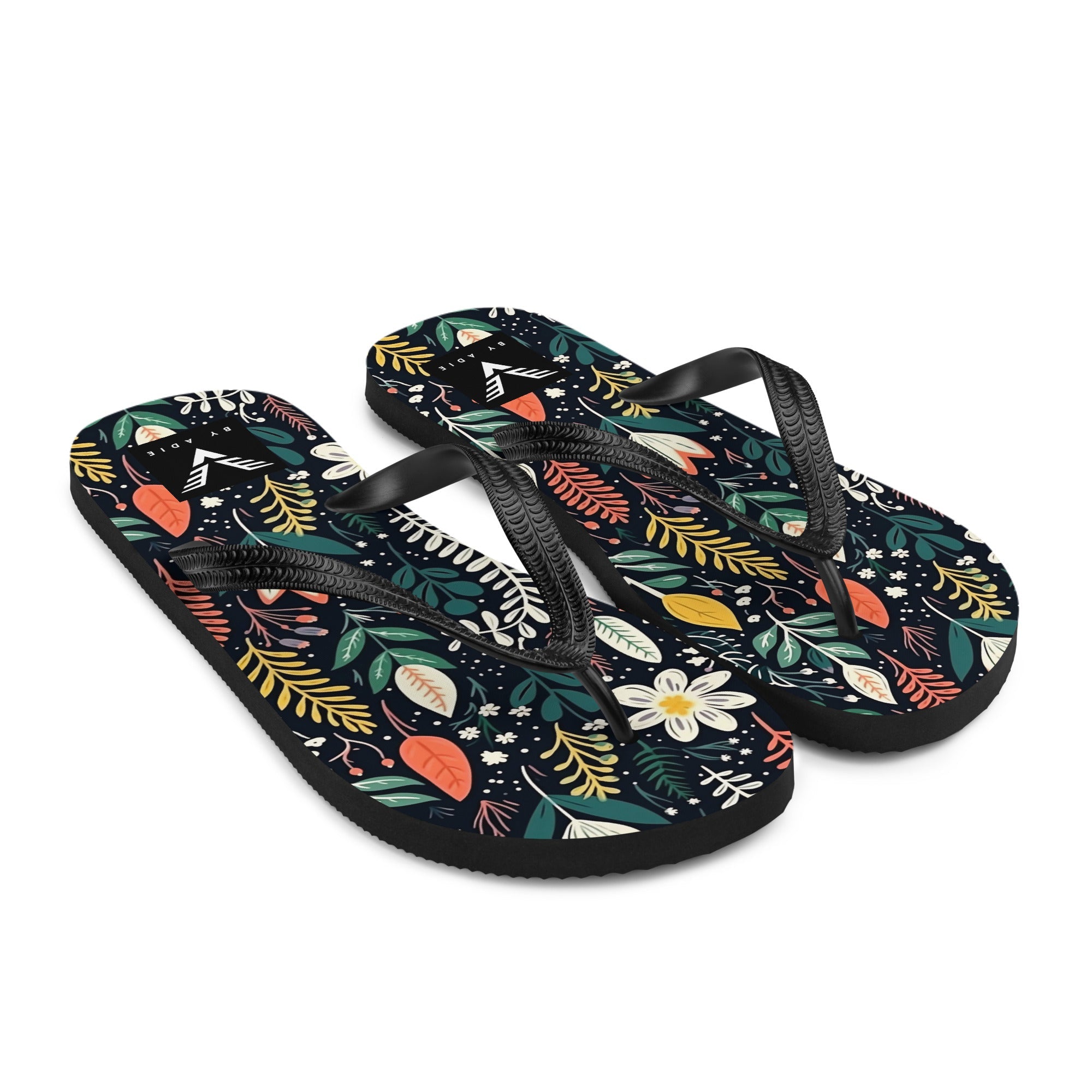 Wild Garden Noir Flip Flops - My Store