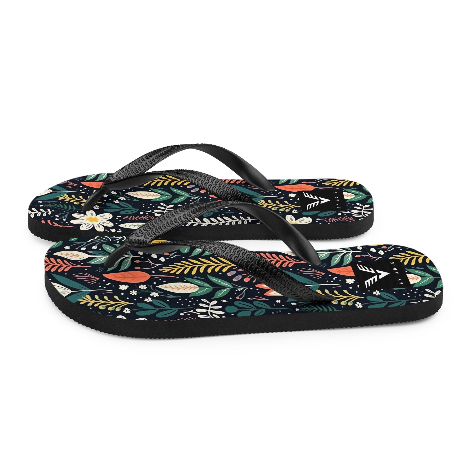 Wild Garden Noir Flip Flops - My Store